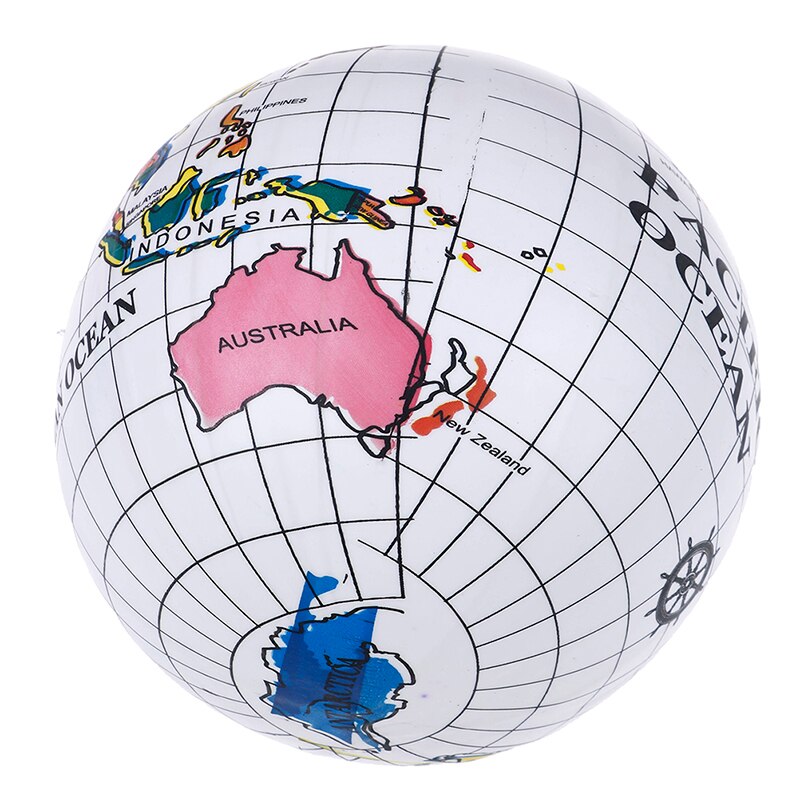 Giocattoli gonfiabili World Globe insegnare istruzione geografica mappa del giocattolo palloncino pallone da spiaggia famiglia giocattoli educativi per bambini diametro 30cm