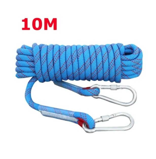 Tomshoo 10 mm Kletterseil, 10 m/20 m/30 m, statisches Rapelling-Seil für Höhle Außenbereich, für Feuerrettung, Sicherheit, Fluchtklettern, Zubehör: Gold