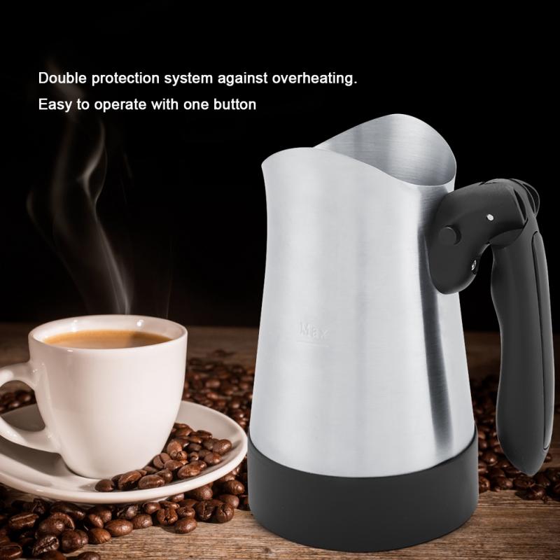 300ML Turkey Coffee Maker Electrical Coffee Pot Food Grade 360 Degree Rotate Boiling Pot Food Grade Coffee Kettle