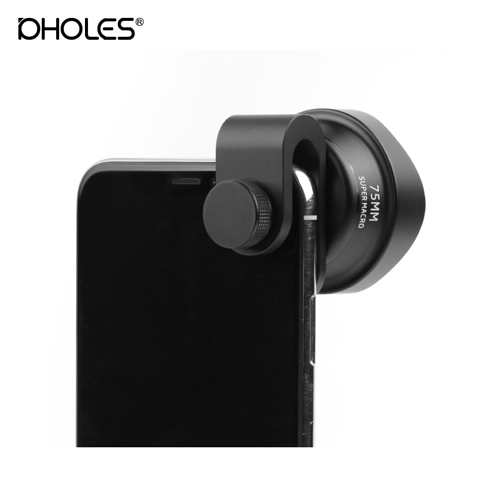 Pholes Lens 75 Mm Mobiele Macro Lens Telefoon Camera Macro Lens Voor Iphone Xs Max Xr X 8 7 S9 s8 S7 Externe Lens Tele