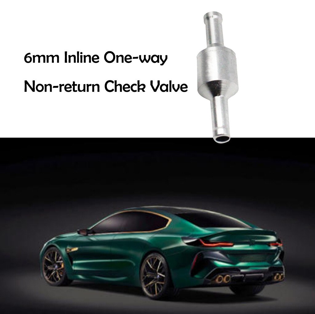 Franchise 6-12mm Inline One-way Non-return Check Valve Fuel/Water/Gas/Air/Vacuum Aluminum #0521: 6MM