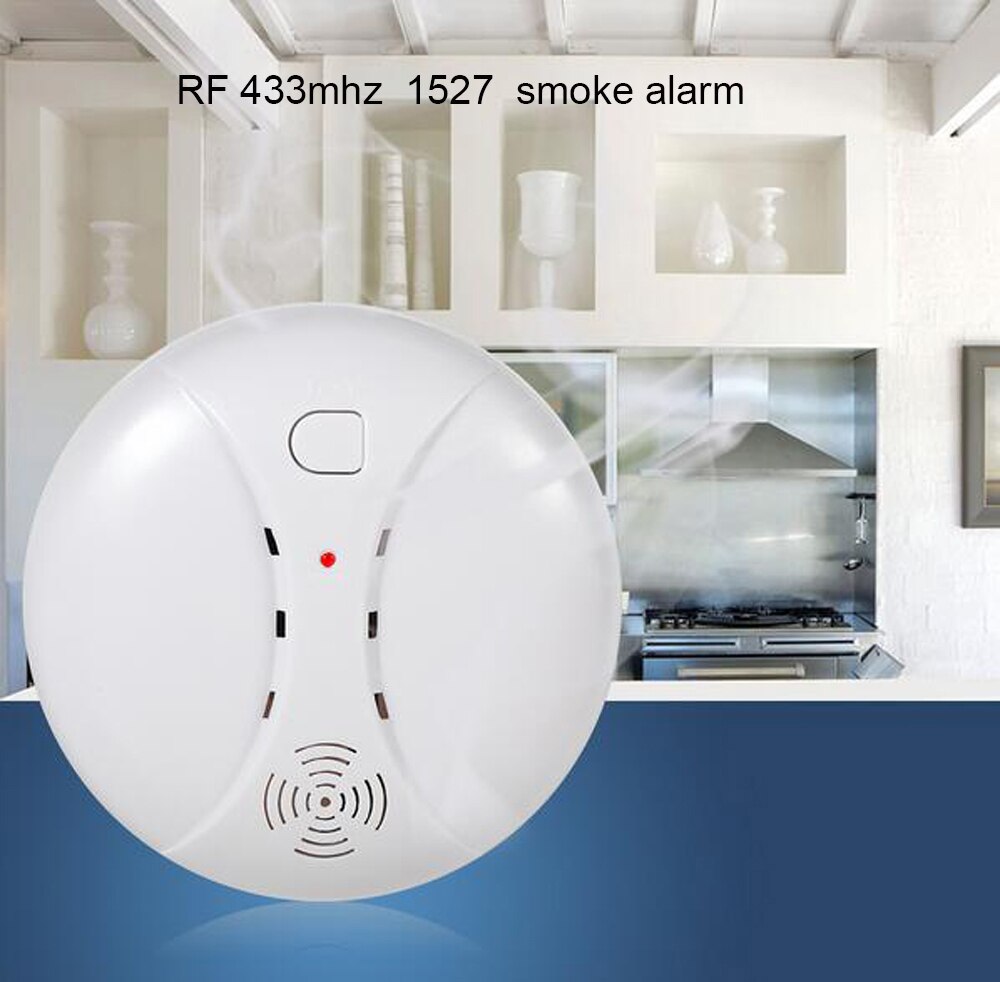 Wireless 433MHZ Smoke Detetor Alarm Sensor For Home Alarm System Fire Alarm Home Security System Smoke Fire Protect