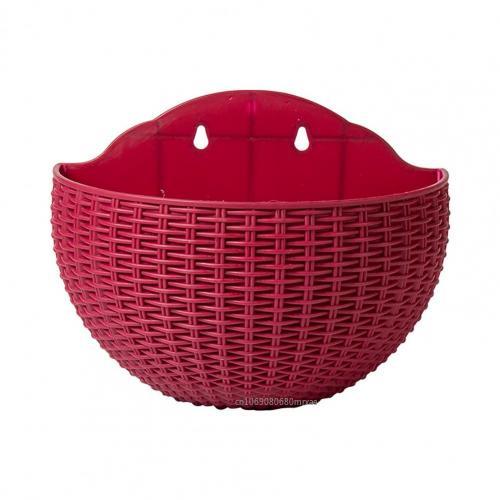 Flower Pot Exquisite Wall-mounted Plastic Wall Hanging Basket Flowerpot for Outdoor Garden Balcony Decoration Planter: Light Grey / Giant