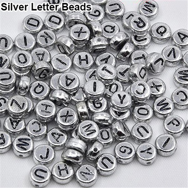 100 Stck Abstandshalter Acryl Perlen Würfel Alphabet knapp Armbinde Schmuck, sterben DIY: 5