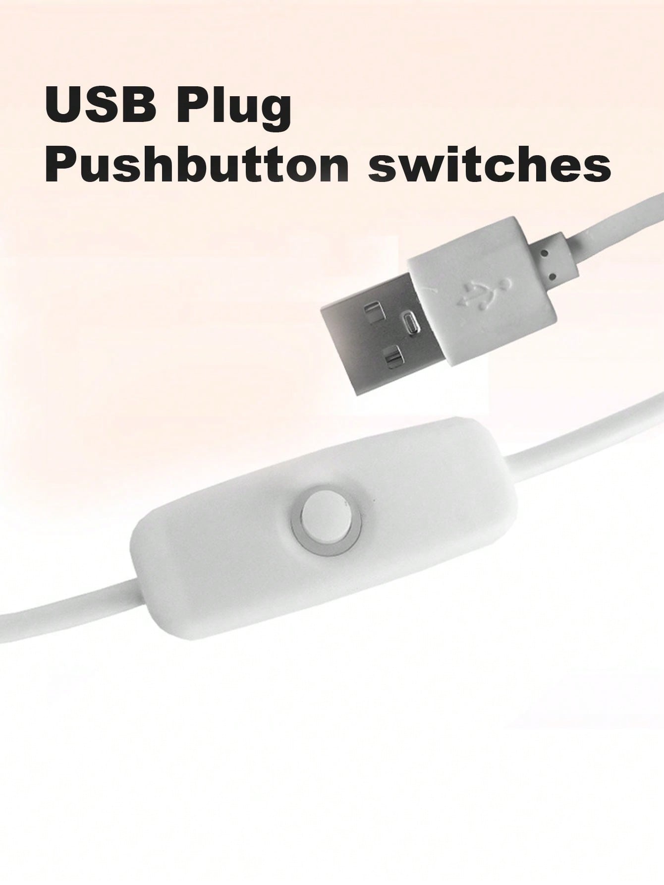 Lâmpada de unha meia-lua em forma de U, lâmpada de mesa com botão USB, para iluminação de unhas, cômoda, mesa de artesanato, iluminação de mesa de cabeceira