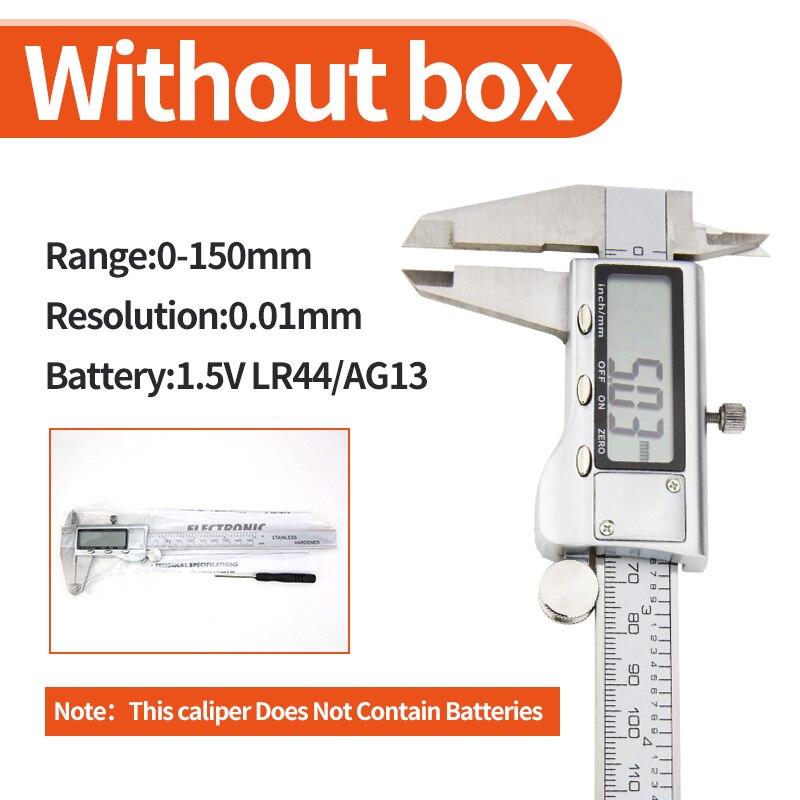 Digitale Schuifmaat Meten 150Mm 6Inch Lcd Elektronische Carbon Fiber Gauge Hoogte Meetinstrumenten Micrometer: Metal calipers