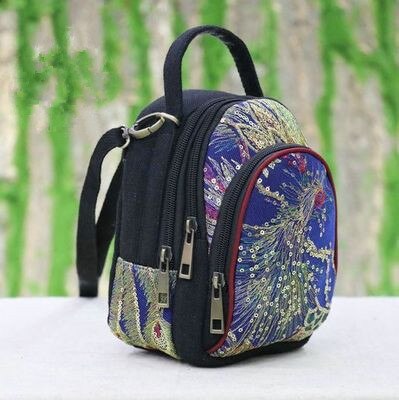 Boheemse borduursels mini boodschappentassen handgemaakte dieren geborduurde dame schattige schouder- en handtas top dag clutch draagzak: 2