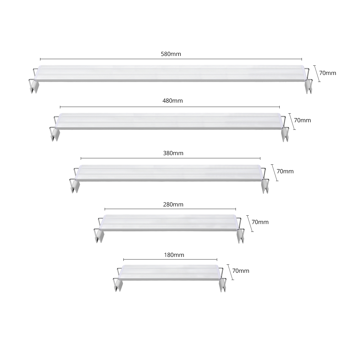 Aquarium LED Licht Super Slim Aquarium Waterplant Groeien Verlichting 220V 18-58CM Clip Lamp Blauw Wit waterplant Licht Groeien