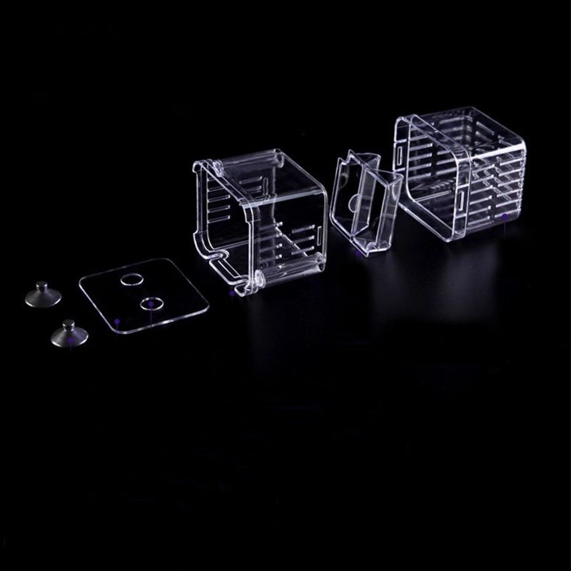 Mini Fish Breeding Isolation Box Fish Tank Aquarium Breeder Box Double Holes Betta Fish Hatching Incubator Aquarium Fish Bowl