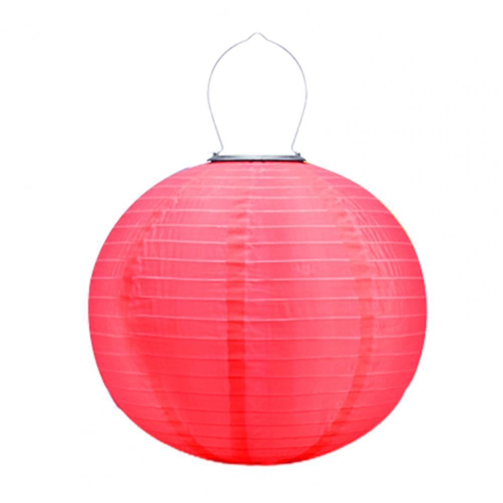 30cm Solar Chinese Style Lantern Hanging Lamp IP44 Waterproof Automatic Charging Outdoor Solar Lantern LED Garden Decor Light: Red