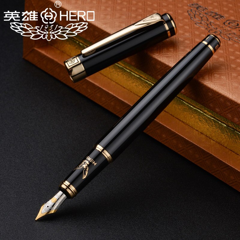 Original Hero 1078 fountain pen high-end eagle pen students calligraphy black