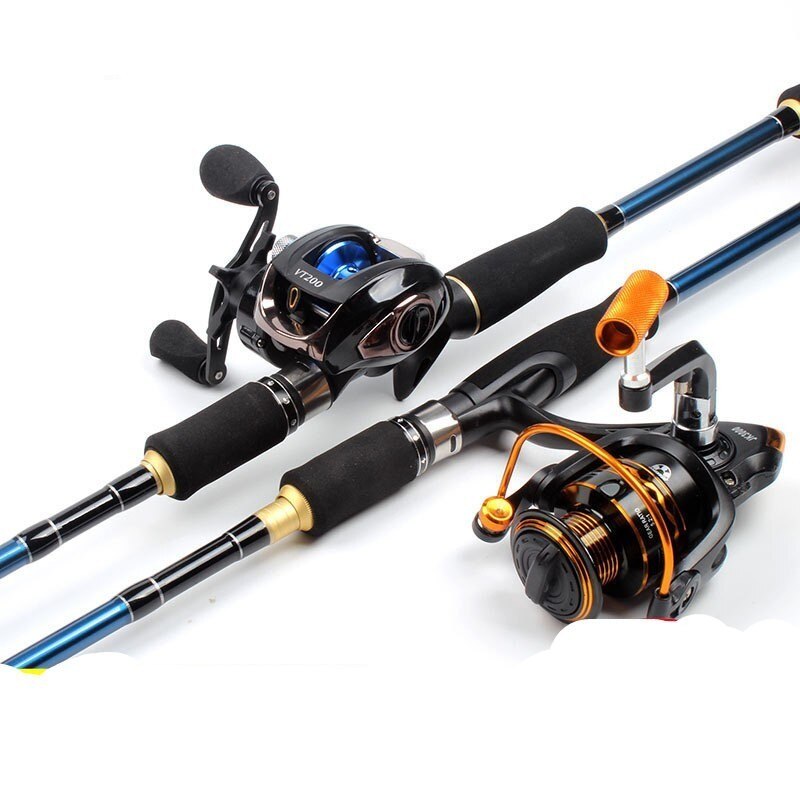 2 tips Spinning Fishing Rod (without reel) Carbon Fishing Pole 3 Sections Casting Lure Fishing Rod for Fishing