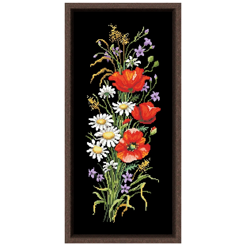 Lovely flower cross stitch kit aida fabric 18ct 14ct 11ct black canvas cotton thread cross stitch kits for adults
