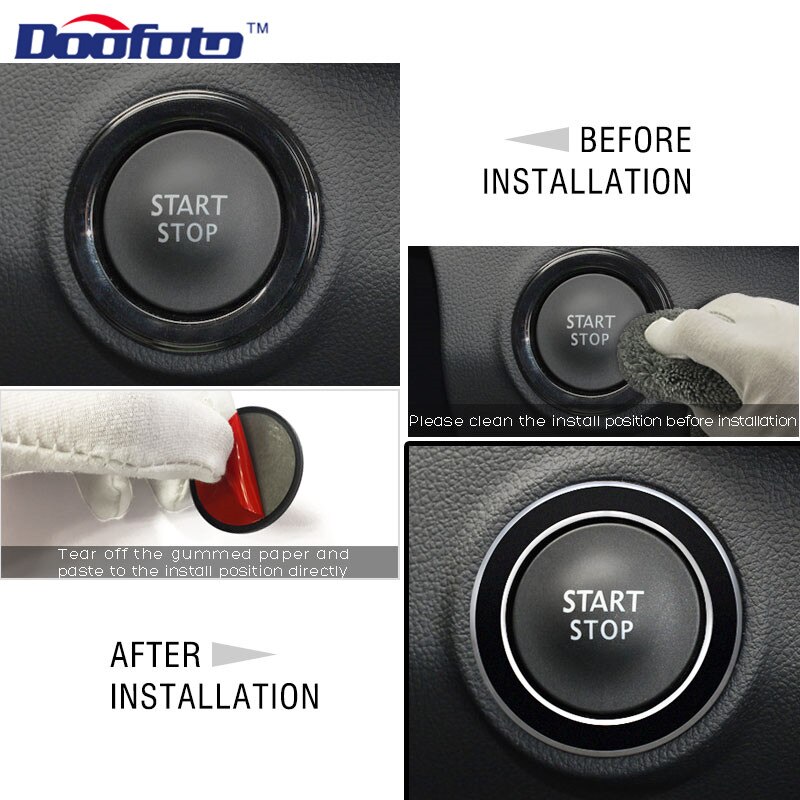 Auto Start Motor Ontsteking Ring Knop Interieur Accessoires Styling Case Voor Renault Koleos Kadjar Megane 2 Sandero Stofdoek