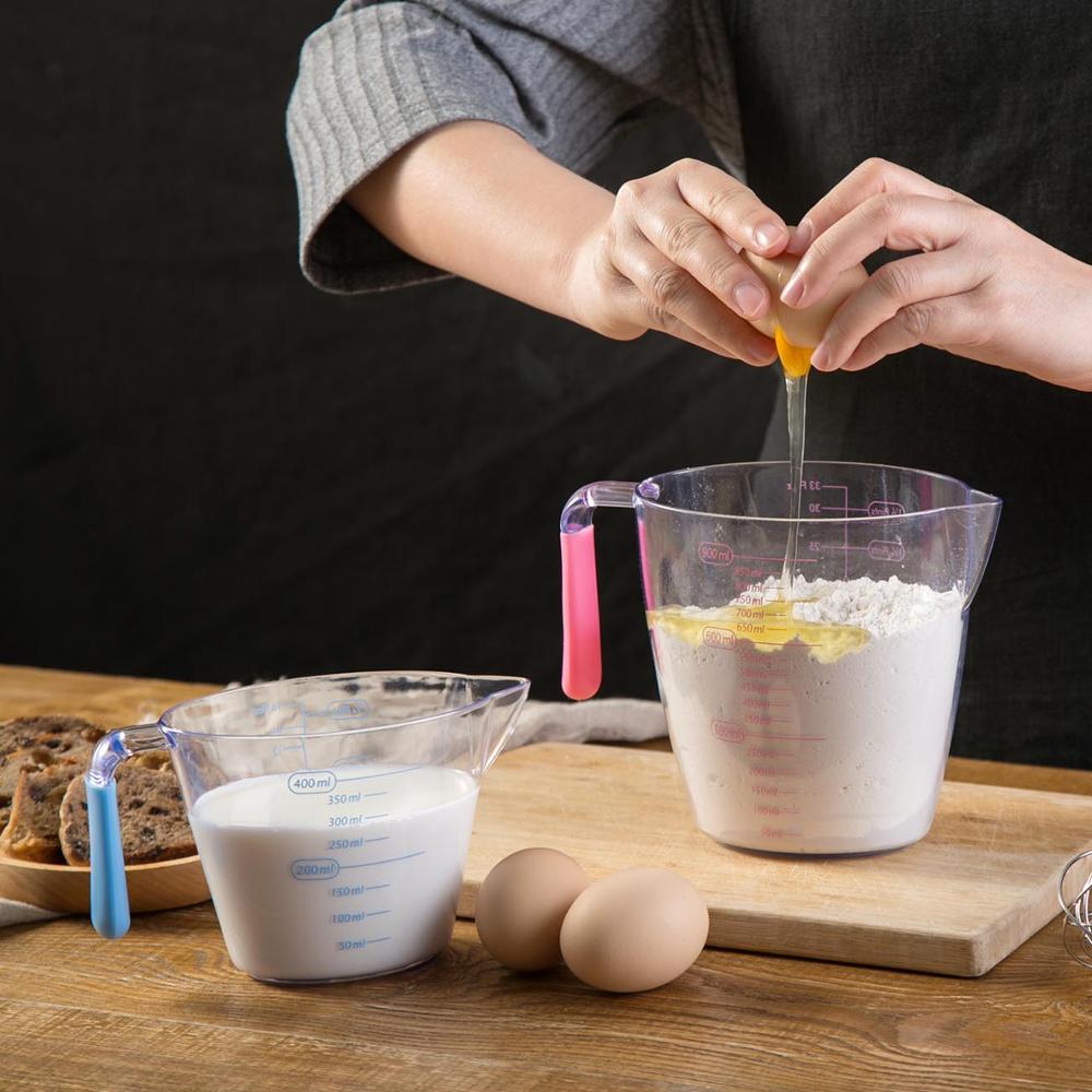 3PCS kitchen with graduated measuring cup household meter baking tool set transparent plastic measuring cylinder