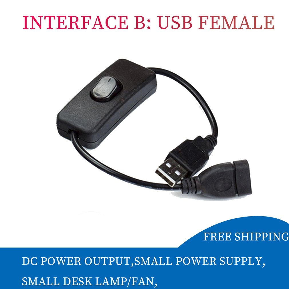 Male To Female USB Cable With Switch ON/OFF Cable Extension Toggle For USB Lamp USB Fan LED Light Strip Power Line 2A Current