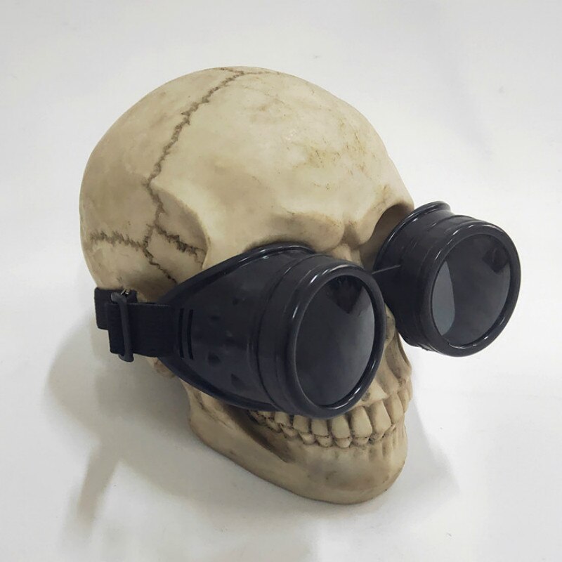 Heavy Metal Steampunk Motorcycle Glasses Gothic Style Driver Goggle Protective Glasses for Cosplay Halloween Decorations