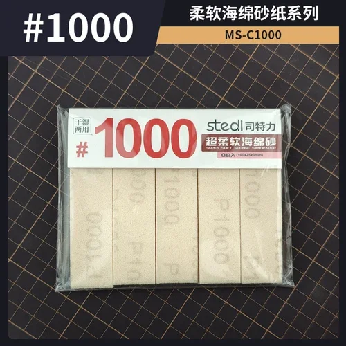 Modelo de papel de lija Stedi, herramientas de papel de lija, tablero de pulido, juego de herramientas de papel de lija de esponja para herramientas de construcción de modelos, Hobby DIY: Verde