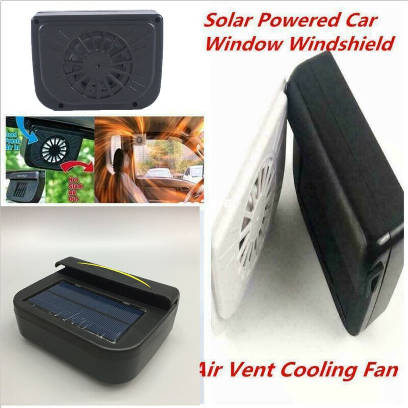 Car Window Solar Power Auto Air Vent Cool Fan Cooler Ventilation System Radiator