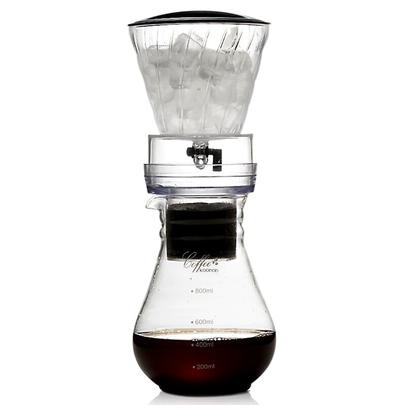 Water Drip Coffee Machine Reusable Filter Tools Glass Espresso Coffee Dripper Pot Ice Cold Brew Coffee Maker BDH-04