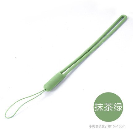 Silicone Mobile Phone Lanyard Silicone Fan Wrist Strap Speaker Rain Umbrella Strap Elastic Liquid Silicone Strap: Green