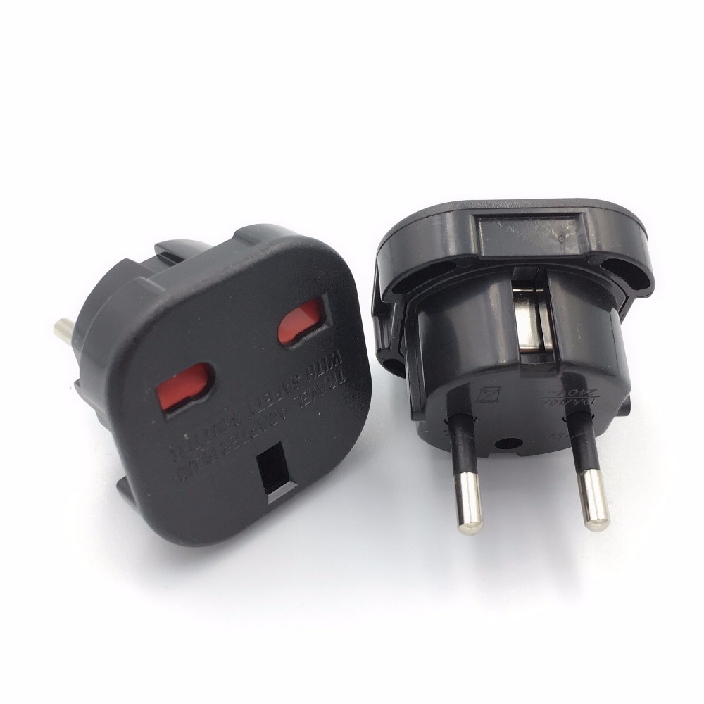 1pc universal uk to eu plug converter 250v ac strømadapter oplader euro rejseadapter eu plug adapter britisk scoket stikkontakt