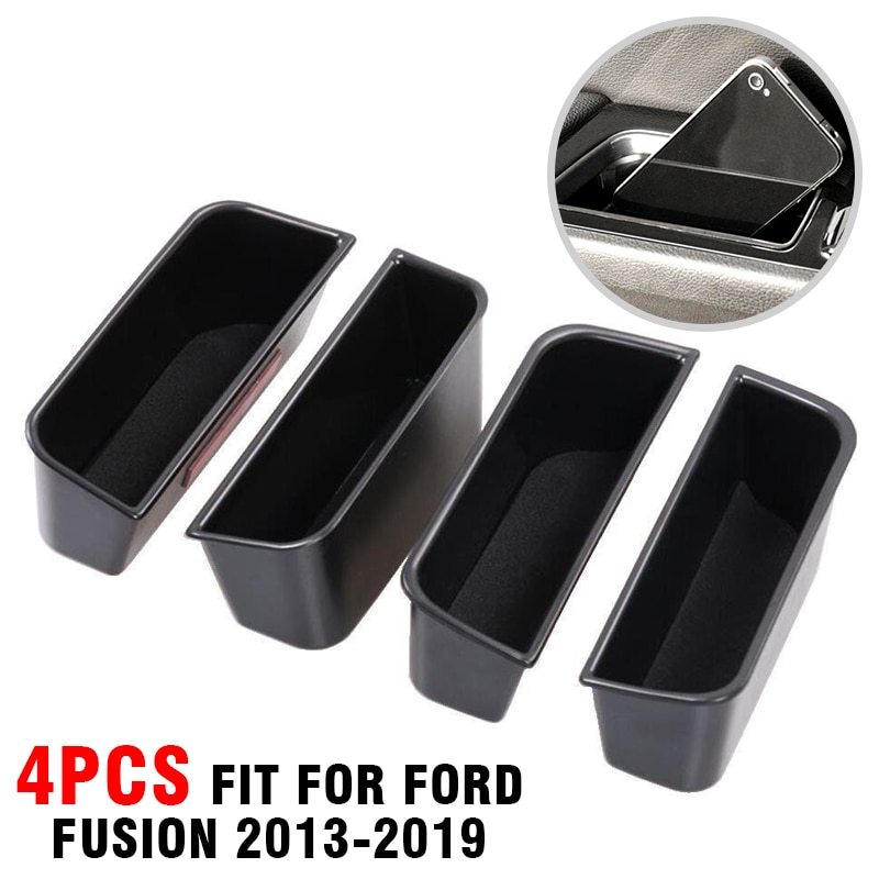 Pcmos Abs Plastic Fit Voor Ford Fusion Armsteun Container Deur Opbergdoos Handvat Interieur Opbergen Opruimen