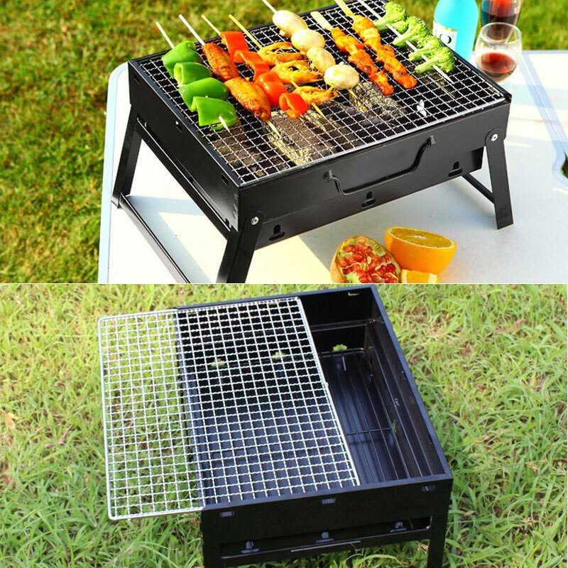 Portable BBQ Barbecue Grill Folding Charcoal Outdoor Camping Patio Stove Smoker