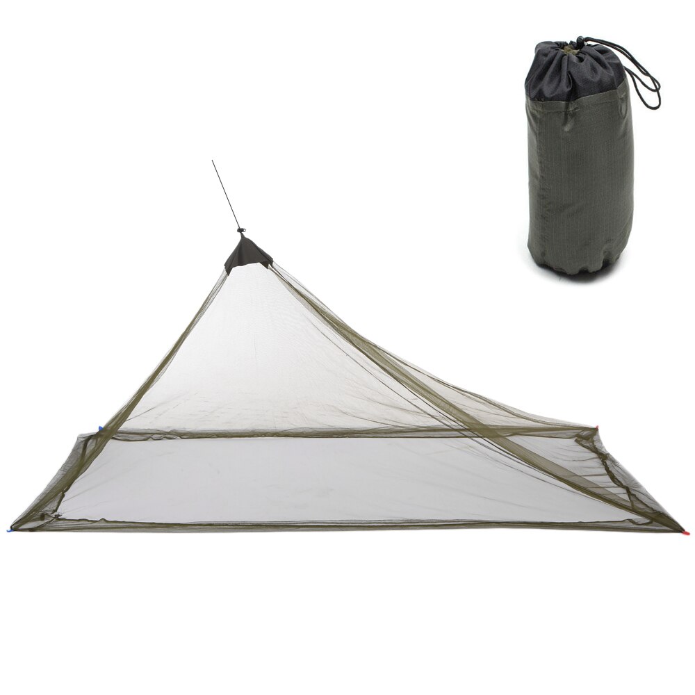 Lixada Camping Tent Ultralight Muggenmelk Mesh Net Outdoor Insect Bugs Onderdak Piramide Mesh Netto Camping Tent Outdoor: Type 2Army Green   L