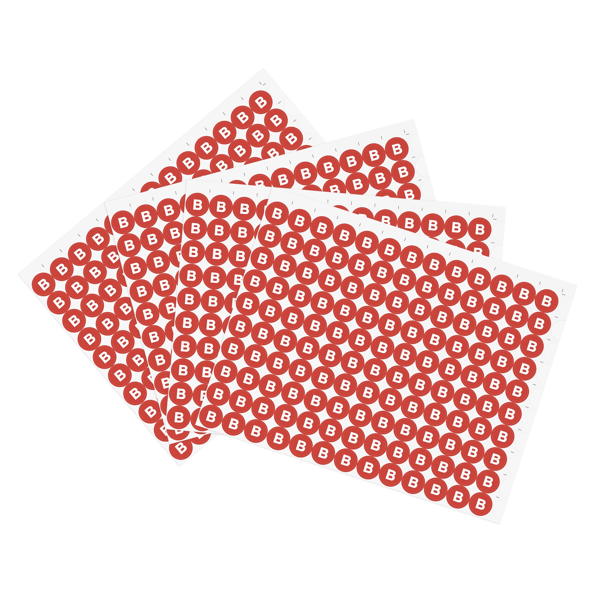 Uxcell Round Letter Stickers, 20mm Dia Letter B Self Adhesive PVC Label Red 500 Pcs