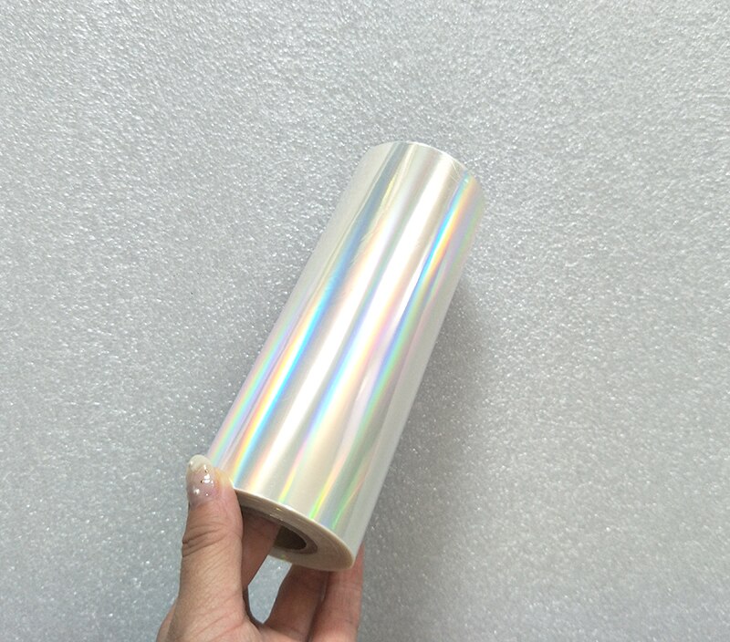 Holografisk folie almindelig gennemsigtig folie stempling på papir eller plast 16cm x 120m/ parti diy pakkeæske