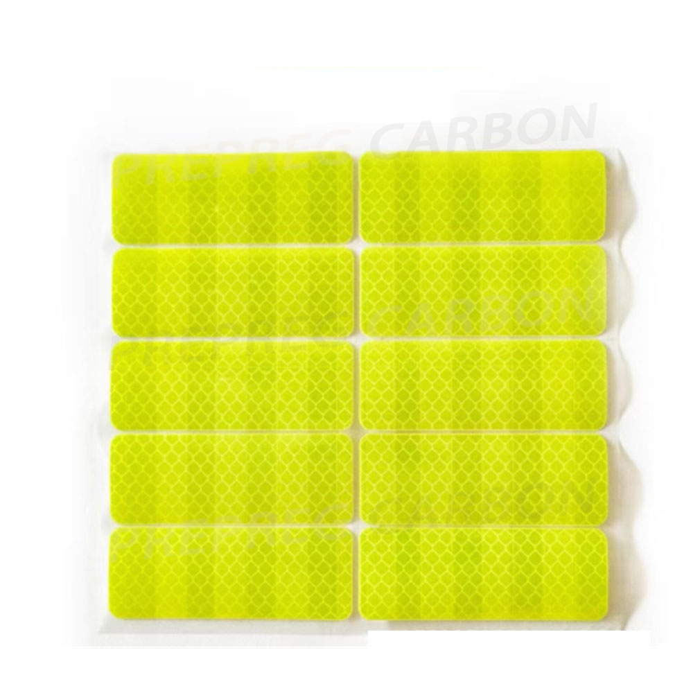 10 Stuks Auto Bumper Reflecterende Stickers Reflecterende Waarschuwing Strip Tape Veilige Reflector Stickers Decals Veiligheidswaarschuwing 30*80mm: green