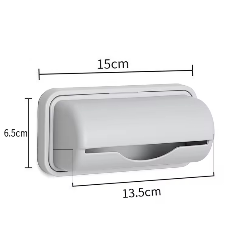 Caixa De Armazenamento De Saco De Lixo Montado Na Parede, Recipiente De Filme De Cozinha, Suporte De Sacos De Lixo, Dispensador De Sacos De Plástico, Organização do banheiro: Vermelho