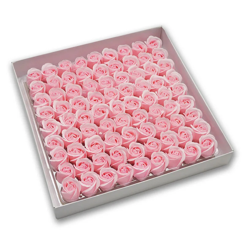 81/162 Uds 3,5x4cm flores artificiales 3 capas sin flores Base Floral rosas eternas San Valentín DIY ramo decoración de boda