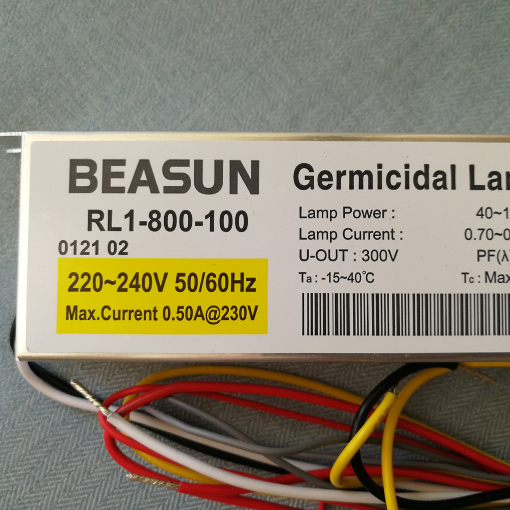 230V 95W Germicidal Lamp Electronic Ballasts UV Ballast IP64 RL1-800-100 UL CE Certificates for UV Lamps