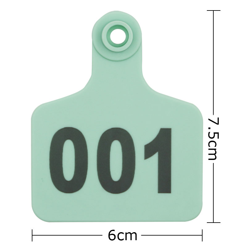 100Pcs Farm Animal Oormerken Nummer 001-500 Koe Vee Identificatiekaart Tpu Oor Tag Borden Met Woorden oorbellen