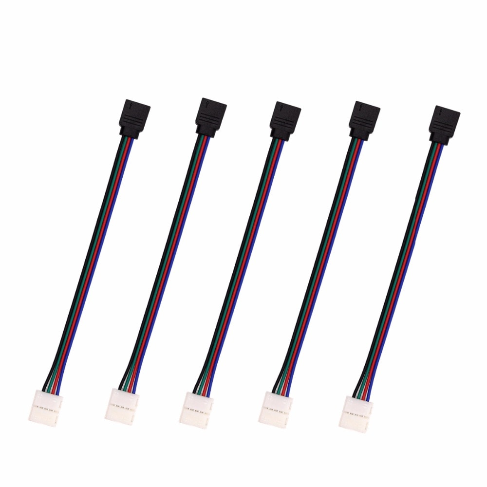 4 pin 5 pin rgb rgbw led strip kontakt fri svetsning för smd 5050 flexibla lampor neon tejp 5 st/lot