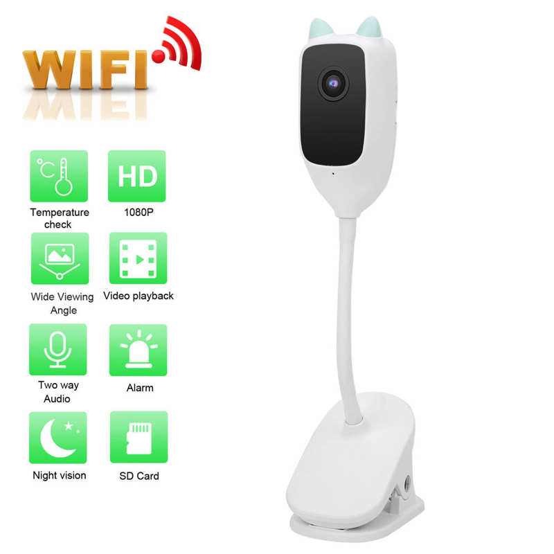 1080P Wifi Baby Monitor Temperature Motion Detection Night Vision 2-Way Audio Home CCTV 100-240V Intelligent induction system