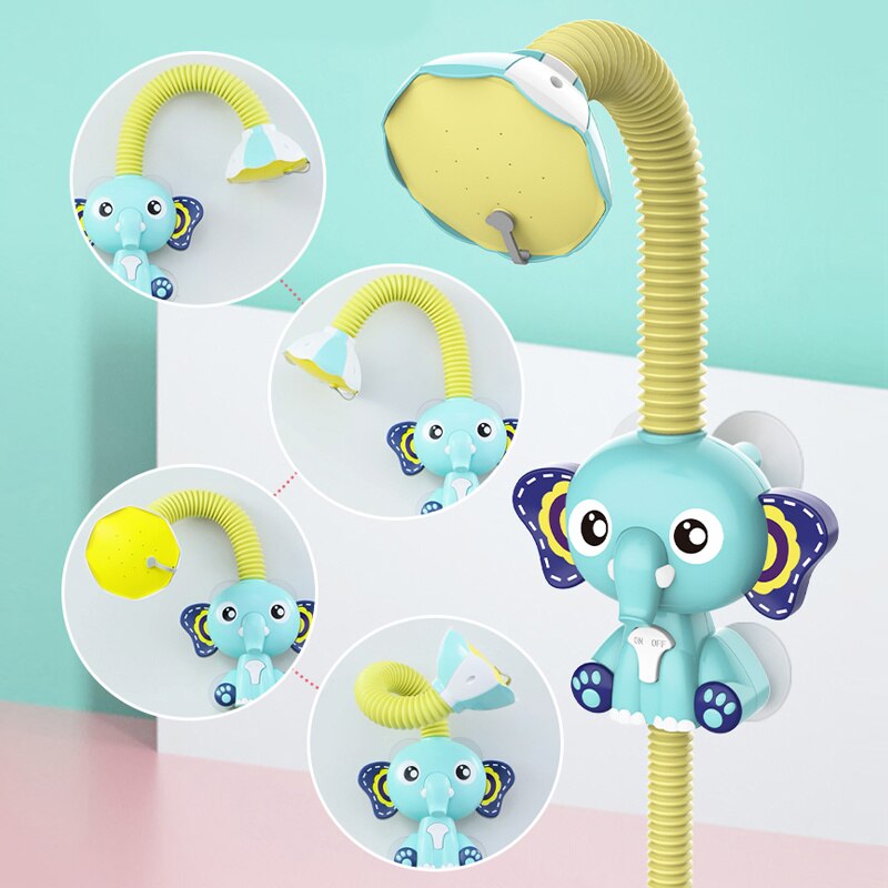 Baby Bath Toy Elephant Toddler Electric Spray Shower Boys Yellow Duck Cute Turtles Dinosaur Egg Swimming Water Toys for Kids