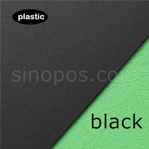 StackBook Full Cover, fabric samples cards holder textile material binding sleeve swatch stack book leather fold display binder: black plastic / 185x235x50mm