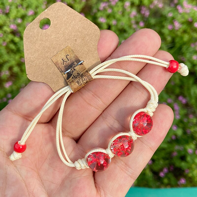 Dames armband met kristallen kralen, dames armband met bloemenpatroon, verstelbare maat, transparante kralenarmband, fijne sieraden: Stijl -2