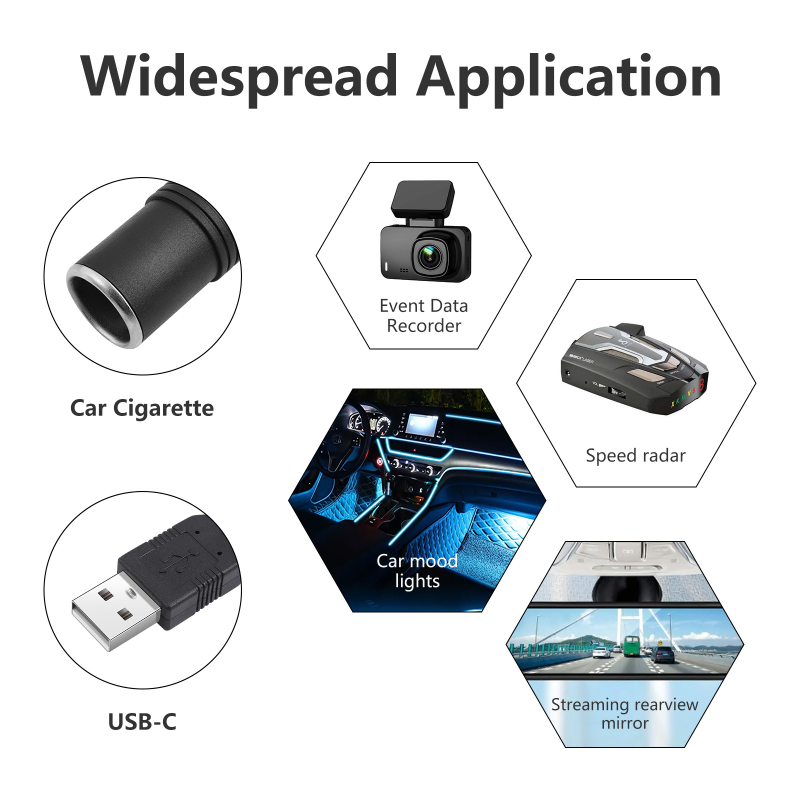 Prise allume-cigare Laguna mâle vers femelle, adaptateur convertisseur, accessoires électroniques de voiture, pipeline USB vers 12V, 1PC