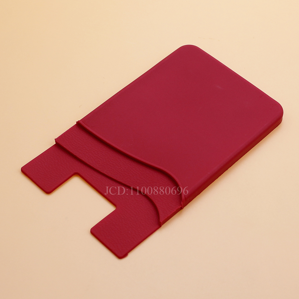 Tarjetero de silicona para teléfono móvil, funda tipo billetera, bolsillo para casi todos los teléfonos móviles: Negro