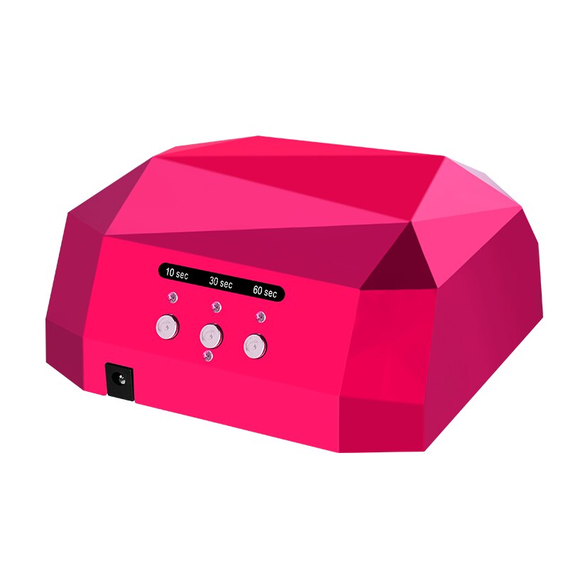 Sun 36W, lámpara de uñas UV y LED mejorada con diamantes para uñas, lámpara de uñas en forma de diamante, curado para esmalte de uñas en Gel UV: ROSE