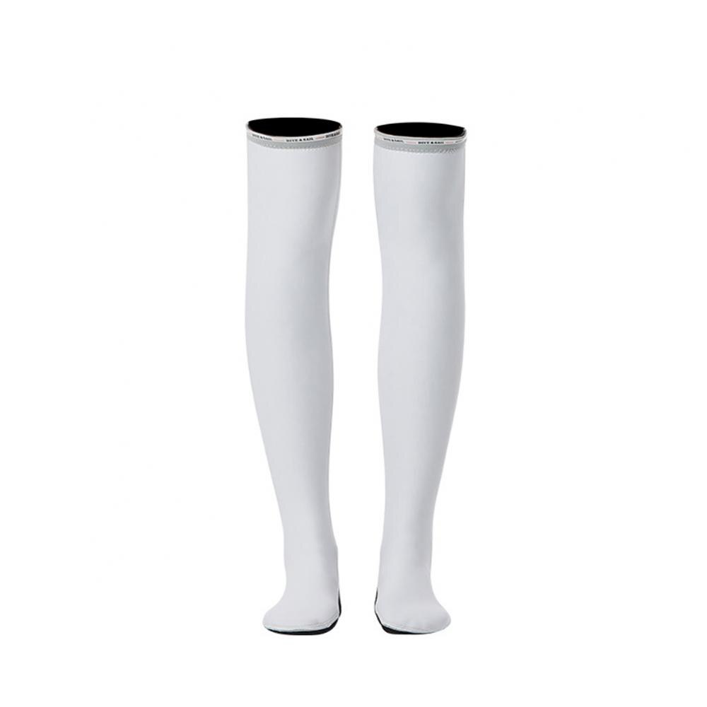 Women 1.5MM Neoprene Warm High Tube Socks Diving Surfing Snorkeling Stockings Snorkeling Stockings: White XL