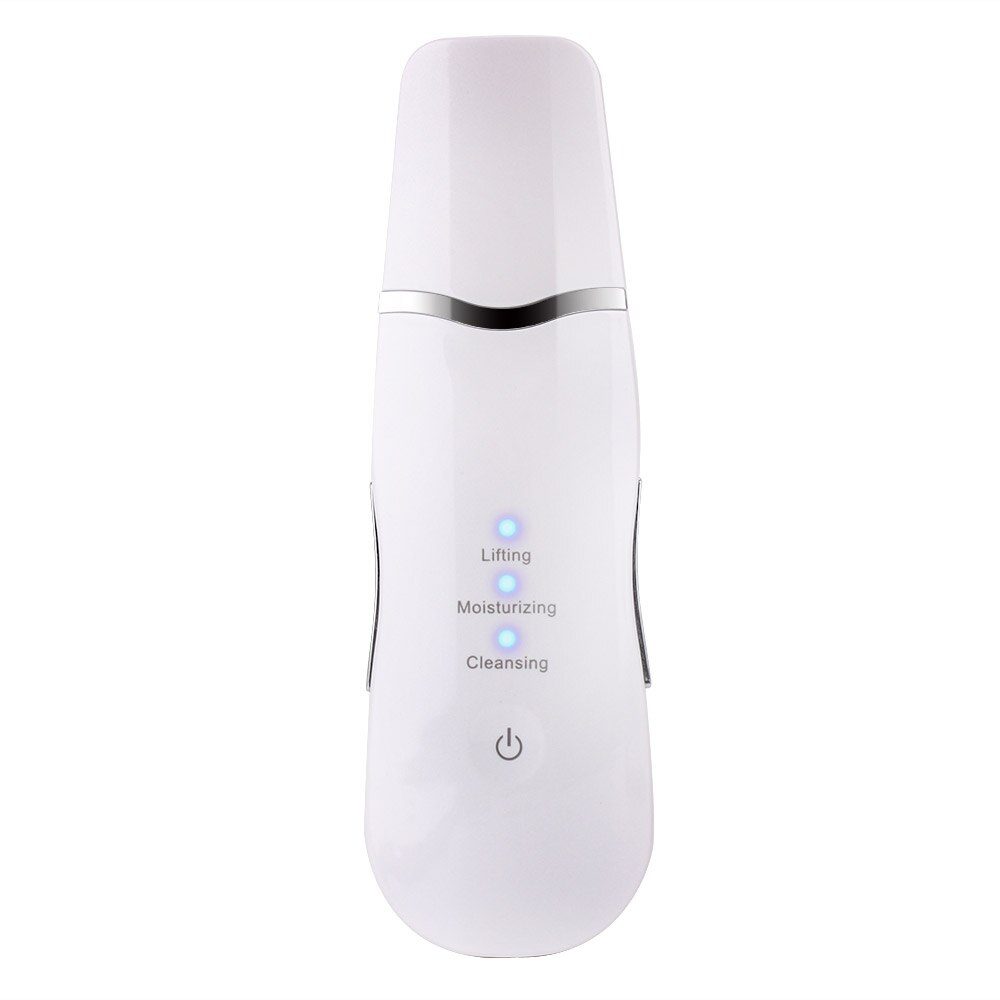 Épurateur à ultrasons pour la peau du visage, rechargeable, nettoyage des pores, à vibrations, outil destiné à l&#39;élimination des points noirs: WHITE