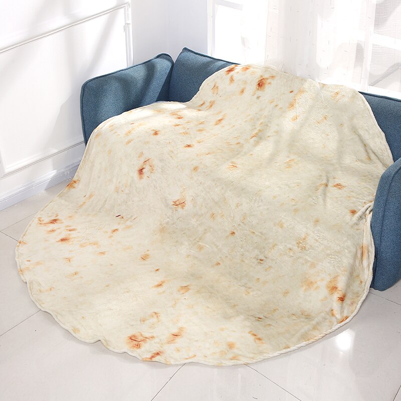 Mexicansk 3d majs tortilla flannelfor seng fleece smide sjove plys sengetæpper