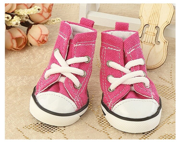 Pet Dog Shoes Cowboy Canvas Shoes For Dogs Breathable Anti-slip Dog Boots For Small Large Dogs Chihuahua Pet Product