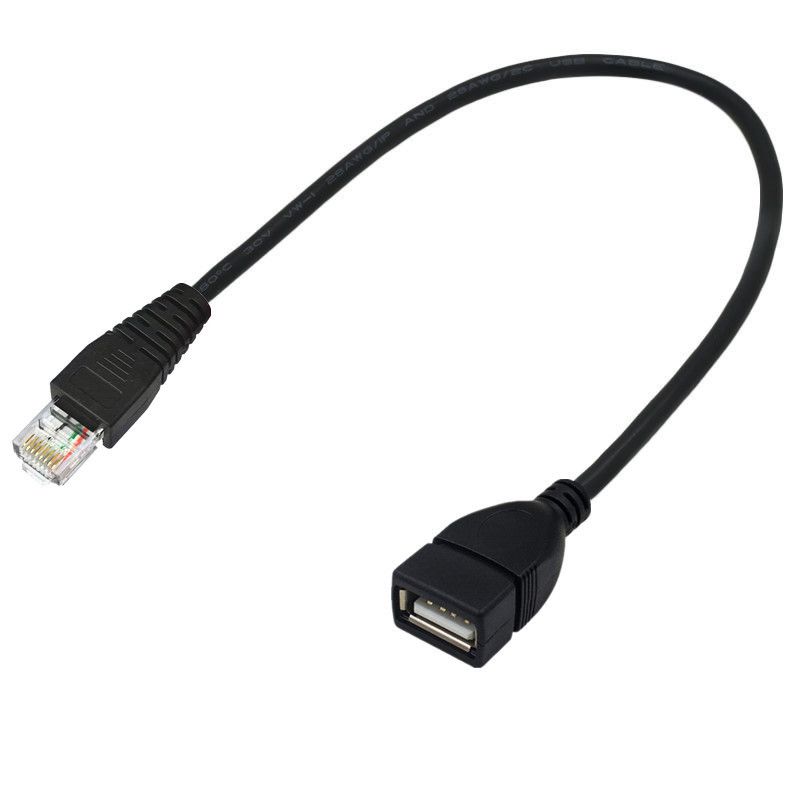 USB A Female to Ethernet Cable RJ45 8P Male Adapter RJ45 to USB AF Adapter Cable 0.3 Meters