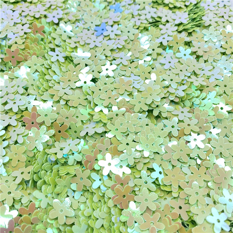 500Pcs/Lot 10mm Sequins PVC Flat Flower Shape Loose Sequin Paillettes Sewing Craft DIY Scrapbooking #10